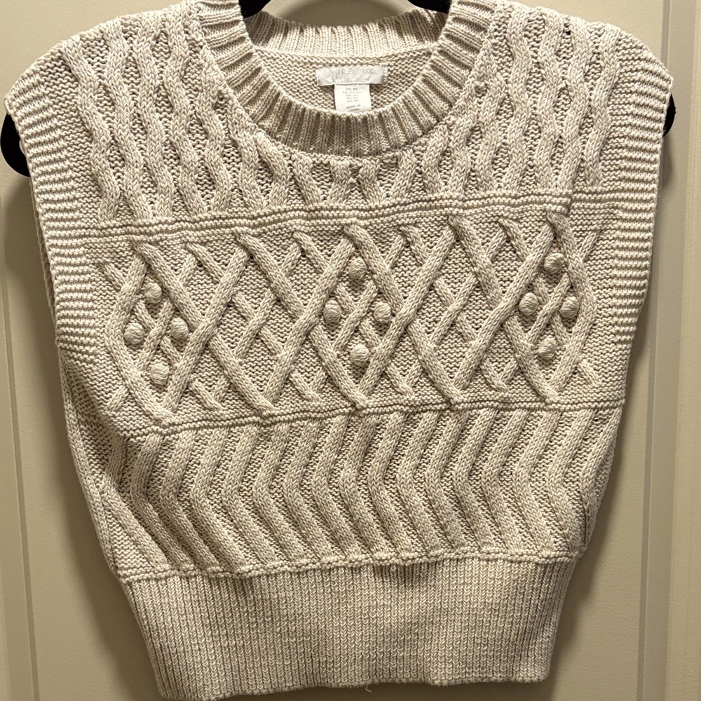 Women's Cable Knit Sweater - Cream